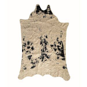 Luxe Home Decor Classic Faux Hide Rug | 1-Piece | Salty | 5.25'x7.5'